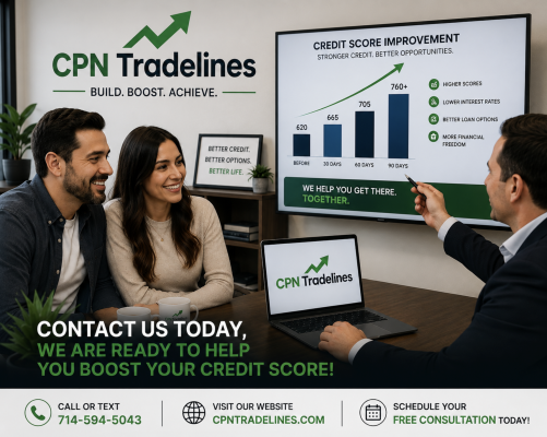boost credit score fast free consultation cpn tradelines